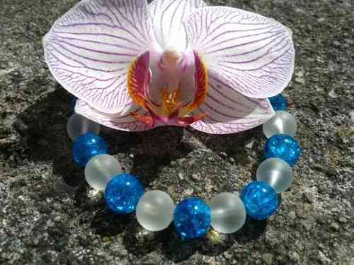 Pearl bracelet - sea blue