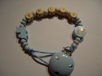 Pacifier chain with name Zug / I Love Mom in