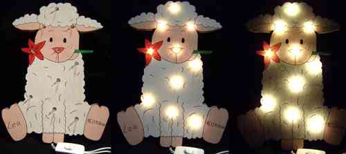 Süsses Schaf Nachtlicht Schäfchen+ Namen mit LED