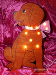Hund / Hundewelpe Wandlampe / Kinderlampe mit LED