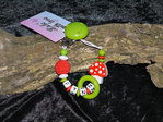Premium pacifier chain mushroom crochet ball ring
