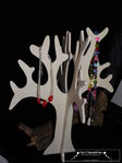 XL earring stand, ornamental tree, wood, natural