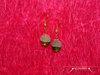 Earrings ✿ green ACORNS with glass bead ✿