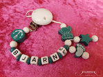 Pacifier chain with the name Star Foot White