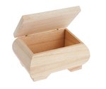 Wooden box, bulbous