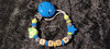 Pacifier chain with name car blue green