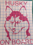 HUSKY ON BOARD Aufkleber Sticker Auto Hund