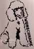 Sticker royal poodle pedigree dog