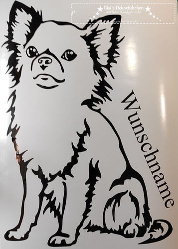 Personalisierter Chihuahua Vinyl Aufkleber