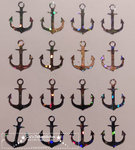 16 Anchor Stickers Maritime Nail Stickers
