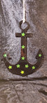 Anchor made of epoxy resin starry sky